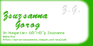 zsuzsanna gorog business card